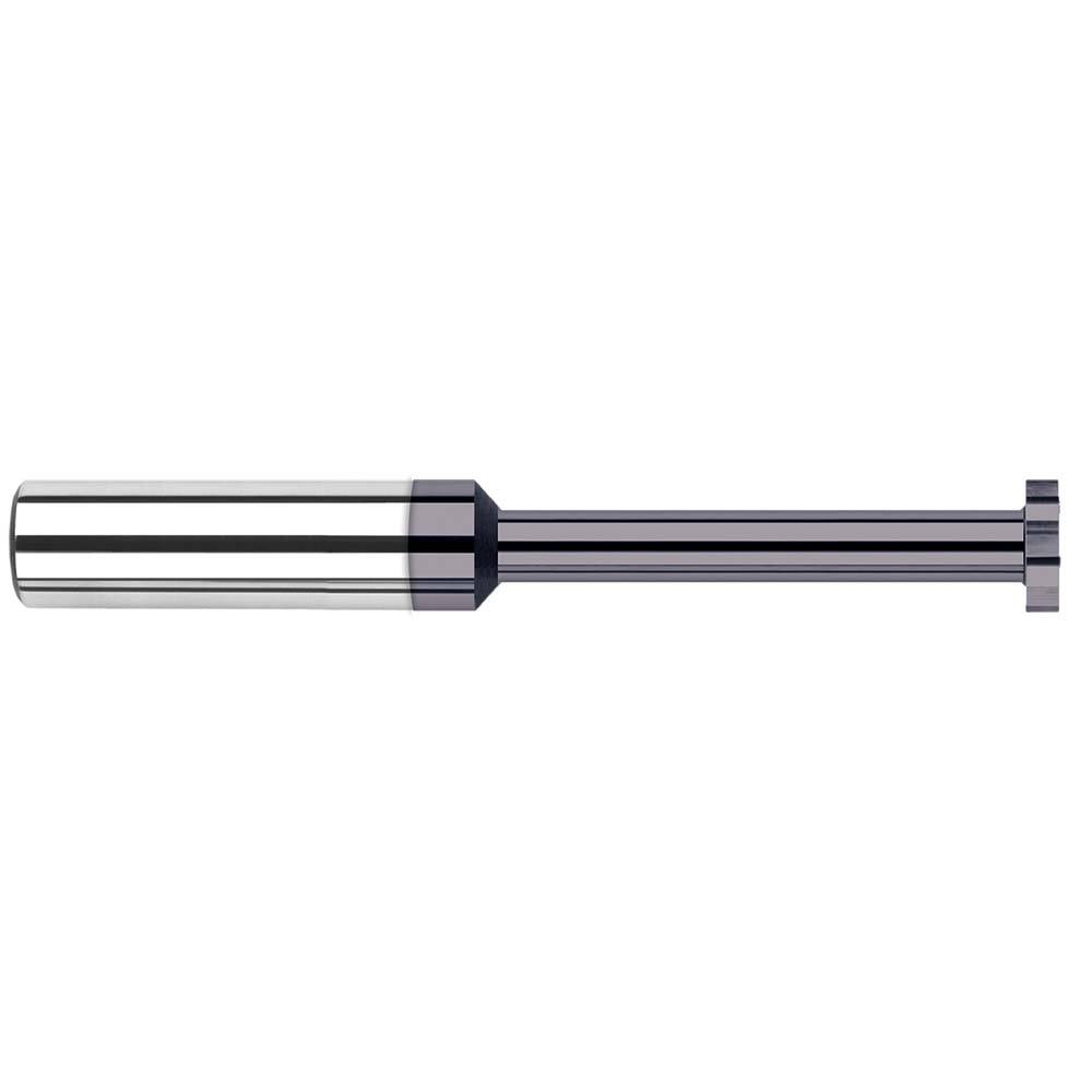 Harvey Tool - 1/4" Cut Diam, 1/16" Cut Width, 1/4" Shank, Straight-Tooth Woodruff Keyseat Cutter - Exact Tool & Supply