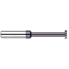 Harvey Tool - 1/2" Cut Diam, 1/8" Cut Width, 1/2" Shank, Straight-Tooth Woodruff Keyseat Cutter - Exact Tool & Supply