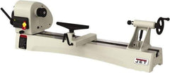 Jet - 28 Position, 14-1/2" Swing, 40" Distance Between Center, Cast Iron Woodworking Lathe - 2MT Head/Tailstock, 3/8" Spindle Hole, 400 to 3,000 RPM, 4" Quill Travel - Exact Tool & Supply