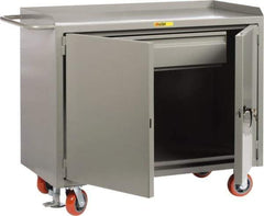Little Giant - Mobile Service Bench - Steel, Gray, 53-1/2" Long x 26" Deep x 43" High - Exact Tool & Supply