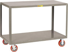 Little Giant - Mobile Table - Steel, Gray, 48" Long x 30" Deep x 34" High - Exact Tool & Supply