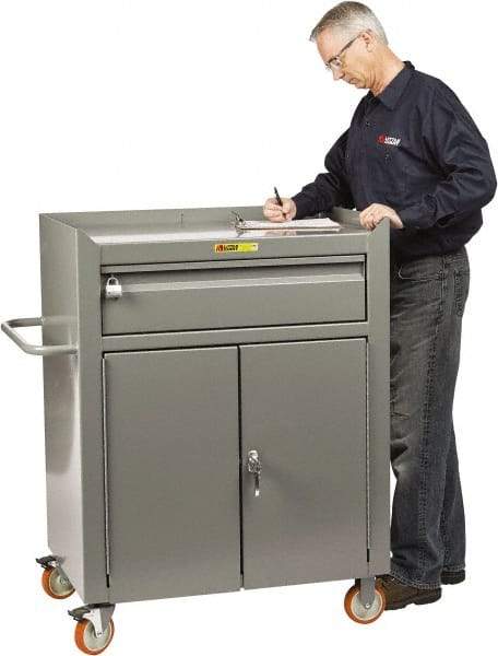 Little Giant - Mobile Service Bench - Steel, Gray, 41-1/2" Long x 24" Deep x 48" High - Exact Tool & Supply