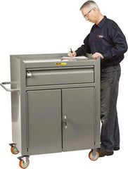 Little Giant - Mobile Service Bench - Steel, Gray, 41-1/2" Long x 24" Deep x 48" High - Exact Tool & Supply