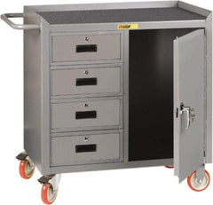 Little Giant - Mobile Service Bench - Steel, Gray, 41-1/2" Long x 26" Deep x 38" High - Exact Tool & Supply