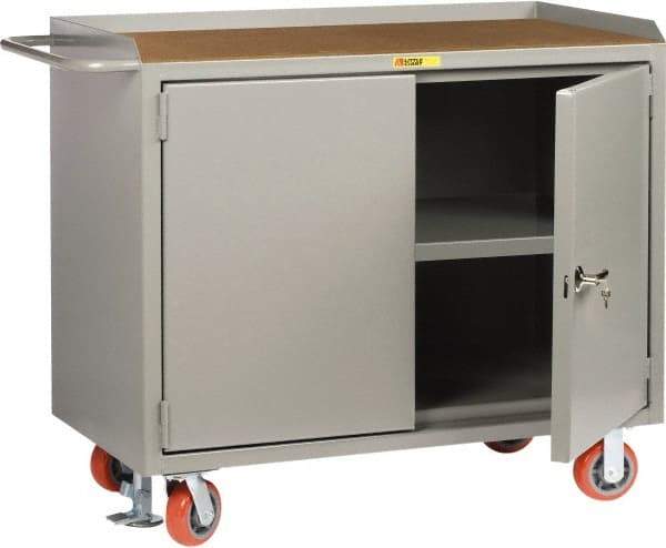 Little Giant - Mobile Service Bench - Steel, Gray, 53-1/2" Long x 26" Deep x 43" High - Exact Tool & Supply