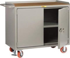 Little Giant - Mobile Service Bench - Steel, Gray, 53-1/2" Long x 26" Deep x 43" High - Exact Tool & Supply