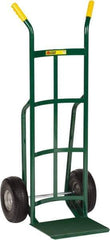 Little Giant - 600 Lb Capacity 49" OAH Hand Truck - Dual Handle, Steel, Flat-Free Microcellular Foam Wheels - Exact Tool & Supply