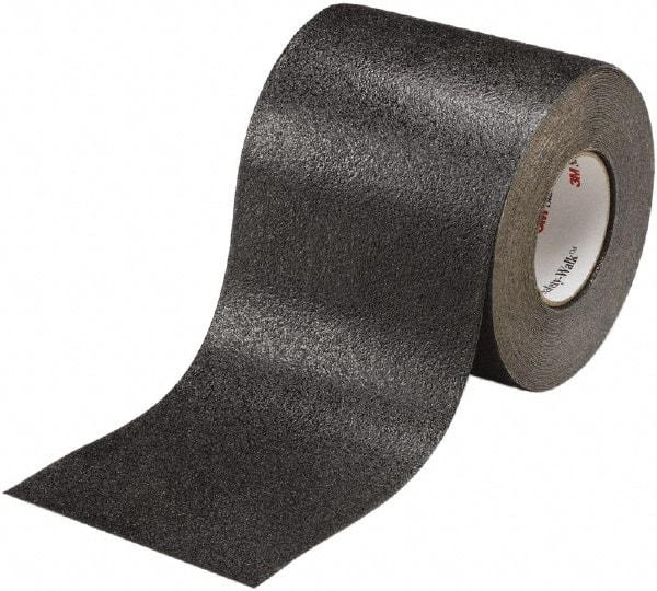 Ability One - Black Solid Color Anti-Slip Vinyl Tape - 6" Wide x 60' Long x 0.036" Thick, General Traffic - Exact Tool & Supply