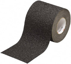 Ability One - Black Solid Color Anti-Slip Vinyl Tape - 4" Wide x 30' Long x 0.048" Thick, General Traffic - Exact Tool & Supply