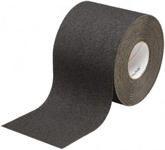 Ability One - Black Solid Color Anti-Slip Vinyl Tape - 4" Wide x 60' Long x 0.045" Thick, General Traffic - Exact Tool & Supply