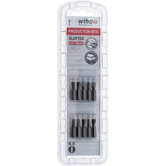 Wiha - Slotted Screwdriver Bits Reversible: NonReversible Blade Width (Inch): 1/4 - Exact Tool & Supply