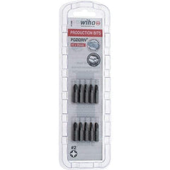 Wiha - 1/4" Drive, Pozidriv Screwdriver Bit - 1" OAL - Exact Tool & Supply