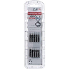 Wiha - 1/4" Drive, Pozidriv Screwdriver Bit - 1" OAL - Exact Tool & Supply