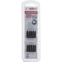Wiha - 1/4" Drive, #4 Tri-Wing Screwdriver Bit - 1" OAL - Exact Tool & Supply