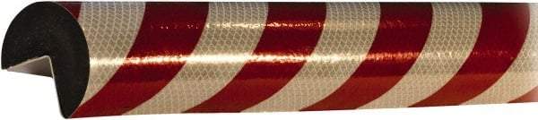 PRO-SAFE - Polyurethane Foam Type A+ Corner Guard - Red/White - Exact Tool & Supply