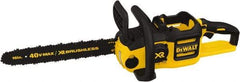 DeWALT - 40 Volt, 50 Ft/sec, Battery Powered Chainsaw - 16" Guide Bar Length, 7,500 RPM, 3/8" Chain Pitch - Exact Tool & Supply