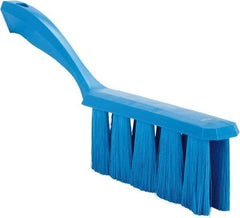 Vikan - 3.9" Bristle Length, Polyester Cleaning & Finishing Brush - 3" Long x 1-1/2" Wide Head, 13" OAL, Easy Grip Handle, Blue, Polypropylene Block - Exact Tool & Supply
