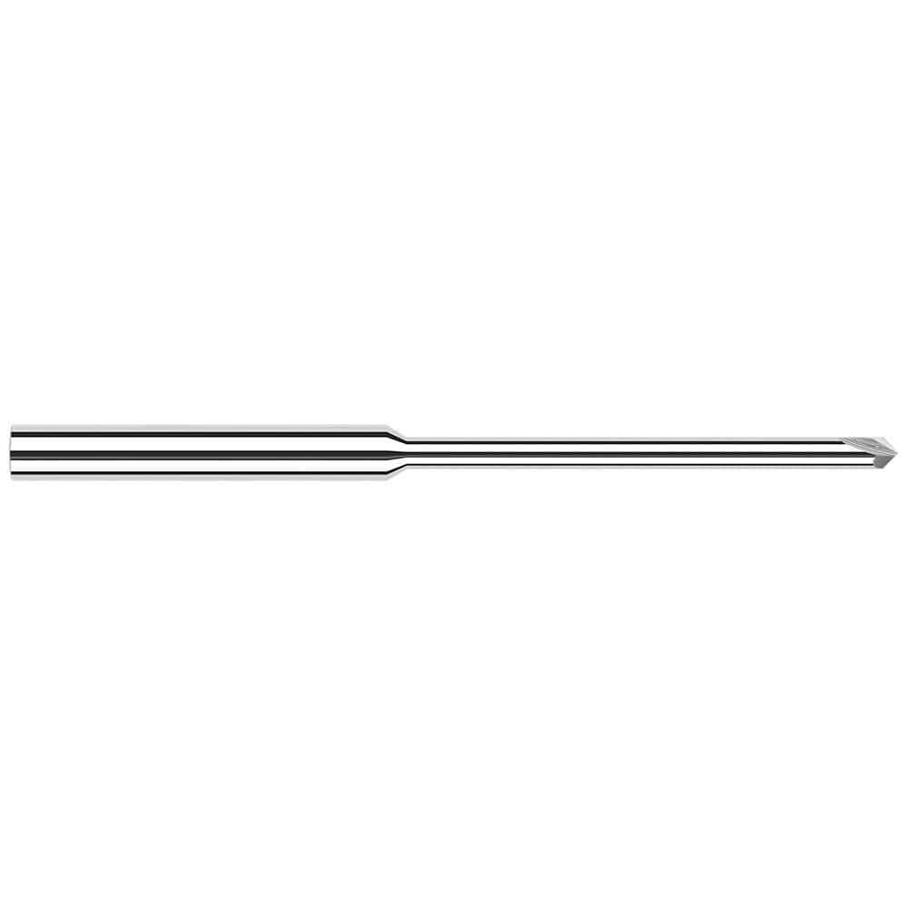 Harvey Tool - 1/32" Diam 90°/90° 2-Flute Single End Solid Carbide Chamfer Mill - Exact Tool & Supply