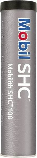 Mobil - 13.4 oz Cartridge Lithium High Temperature Grease - Red, High/Low Temperature, 350°F Max Temp, NLGIG 2, - Exact Tool & Supply