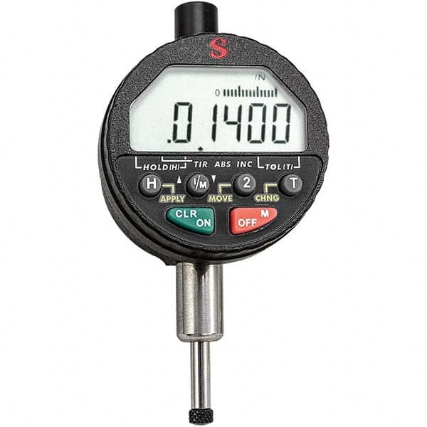 Starrett - Electronic Test Indicators Resolution (Decimal Inch): 0.00005 Minimum Measurement (Decimal Inch): 0.0000 - Exact Tool & Supply