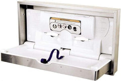 World Dryer - Polyethylene & Stainless Steel Baby Changing Station - 24-1/2" Long x 5-1/2" High x 41.3" Wide - Exact Tool & Supply