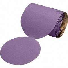 3M - 6" Diam, 220 Grit Ceramic Adhesive PSA Disc - Very Fine Grade, Purple, Film Backing, Flexible, Use with Random Orbital Sanders - Exact Tool & Supply