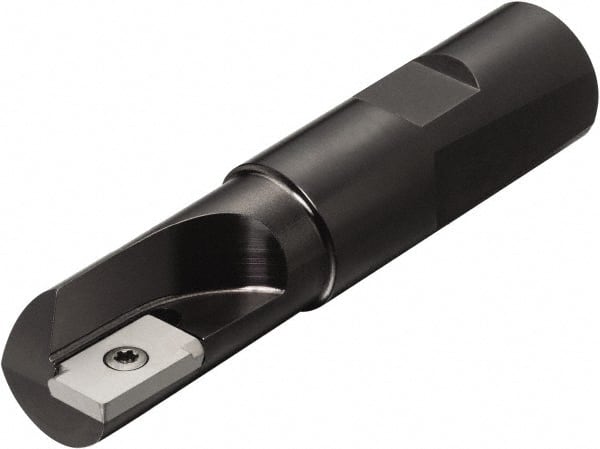 Sandvik Coromant - 5/8" Cut Diam, 10mm Max Depth, 5/8" Shank Diam, Weldon Shank, 3.0709" OAL, Indexable Square-Shoulder End Mill - Exact Tool & Supply