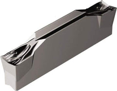 Sandvik Coromant - N123H2-...H CF 1105 Grade, 0.1575" Cutting Width, Carbide Cutoff Insert - 0° Neutral Lead Angle, 0.0059" Cnr Rad, TiAlN Coated - Exact Tool & Supply