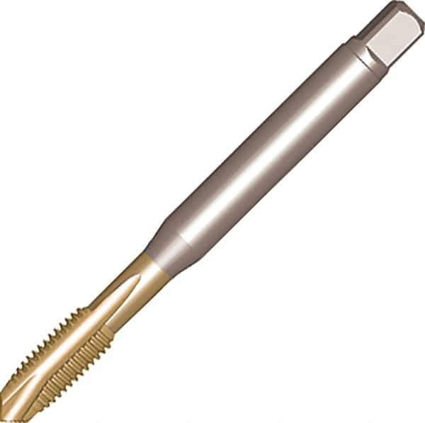 Sandvik Coromant - #6-32 UNC, 3 Flute, AlCrN Finish, High Speed Steel Spiral Point Tap - Plug Chamfer, Right Hand Thread, 57.4mm OAL, 10.4mm Thread Length, 4mm Shank Diam, 2B Class of Fit, Series CoroTap 200 - Exact Tool & Supply