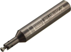 Sandvik Coromant - CoroMill 327 12mm Weldon Shank Milling Tip Insert Holder & Shank - 124.3mm Projection, 0.4724" Neck Diam, 12mm Nose Diam, 124.3mm OAL, Carbide 327-xxB Tool Holder - Exact Tool & Supply