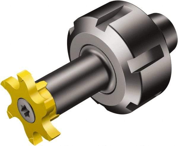 Sandvik Coromant - CoroMill 327 ER16 Collet Shank Milling Tip Insert Holder & Shank - 16.25mm Projection, 0.3543" Neck Diam, 9mm Nose Diam, 48.35mm OAL, Steel 392.ER327 Tool Holder - Exact Tool & Supply