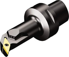 Sandvik Coromant - Right Hand Cut, Size C4, VBMT 11 03 04 & VBMT 221 Insert Compatiblity, Internal Modular Turning & Profiling Cutting Unit Head - 13mm Ctr to Cutting Edge, 70mm Head Length, Through Coolant, Series CoroTurn 107 - Exact Tool & Supply