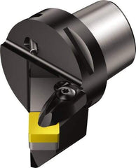 Sandvik Coromant - Left Hand Cut, Size C6, SNMG 15 06 12 & SNMG 543 Insert Compatiblity, External Modular Turning & Profiling Cutting Unit Head - 45mm Ctr to Cutting Edge, 64.24mm Head Length, Through Coolant, Series T-Max P - Exact Tool & Supply