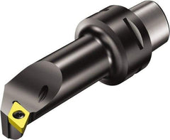 Sandvik Coromant - Right Hand Cut, Size C5, DCMT 3(2.5)2 Insert Compatiblity, Modular Turning & Profiling Cutting Unit Head - 13mm Ctr to Cutting Edge, 80mm Head Length, Through Coolant, Series CoroTurn 107 - Exact Tool & Supply