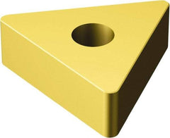 Sandvik Coromant - TNGA332 Grade 6050 Ceramic Turning Insert - TiN Finish, 60° Triangle, 3/8" Inscr Circle, 3/16" Thick, 1/32" Corner Radius - Exact Tool & Supply