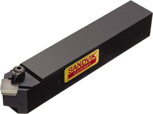Sandvik Coromant - CSDP, Neutral Cut, 45° Lead Angle, 20mm Shank Height x 20mm Shank Width, Positive Rake Indexable Turning Toolholder - 125mm OAL, SPUN 12 03 08 Insert Compatibility, Series T-Max S - Exact Tool & Supply