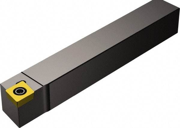 Sandvik Coromant - QS-SCAC, Right Hand Cut, 0° Lead Angle, 1/2" Shank Height x 1/2" Shank Width, Neutral Rake Indexable Turning Toolholder - 2.7559" OAL, CCMT 09 T3 08 Insert Compatibility, Series CoroTurn 107 - Exact Tool & Supply