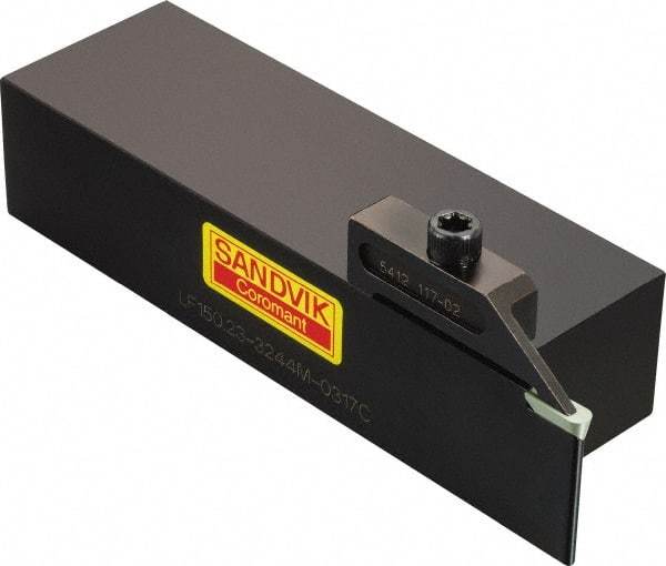 Sandvik Coromant - R/LF150.23, External, Left Hand, 29mm Max Depth of Cut, Indexable Grooving Tool Holder - CSG-6250, 150.23-0635 Insert Compatibility, 32mm Shank Height, 44mm Shank Width, 150mm OAL - Exact Tool & Supply