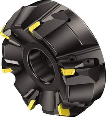 Sandvik Coromant - 250mm Cut Diam, 60mm Arbor Hole, 18mm Max Depth of Cut, 60° Indexable Chamfer & Angle Face Mill - 12 Inserts, 360R-2807 Insert, Right Hand Cut, Series CoroMill 360 - Exact Tool & Supply