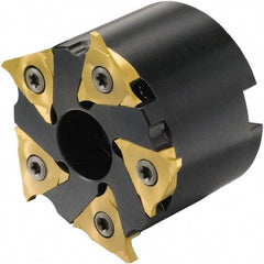 Sandvik Coromant - Shell Mount Connection, 0.1969" Depth of Cut, 63mm Cutter Diam, 0.8661" Hole Diam, 5 Tooth Indexable Slotting Cutter - 328-Q Toolholder, 328R13-... Insert, Right Hand Cutting Direction - Exact Tool & Supply
