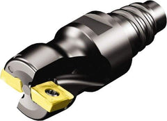 Sandvik Coromant - 2 Inserts, 20mm Cut Diam, 19.3mm Arbor Diam, 5.5mm Max Depth of Cut, Indexable Square-Shoulder Face Mill - 49.5mm High, 490R-08T308 Insert Compatibility, Through Coolant, Series CoroMill 490 - Exact Tool & Supply