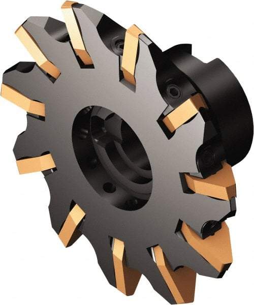 Sandvik Coromant - Shell Mount Connection, 0.3858" Depth of Cut, 90mm Cutter Diam, 1-1/16" Hole Diam, 11 Tooth Indexable Slotting Cutter - 162..Qxx Toolholder, 176M40-N100608E-PM Insert, Right Hand Cutting Direction - Exact Tool & Supply