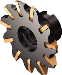 Sandvik Coromant - Shell Mount Connection, 0.5787" Depth of Cut, 120mm Cutter Diam, 1-1/16" Hole Diam, 11 Tooth Indexable Slotting Cutter - 162..Qxx Toolholder, 176M60-N150612E-PM Insert, Right Hand Cutting Direction - Exact Tool & Supply