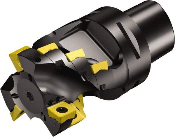 Sandvik Coromant - 3 Inserts, 54mm Cut Diam, 50mm Arbor Diam, 61mm Max Depth of Cut, Indexable Square-Shoulder Face Mill - 90° Lead Angle, 97mm High, 690-140608M-E-SL & 690-140610M-P-SL Insert Compatibility, Through Coolant, Series CoroMill 690 - Exact Tool & Supply