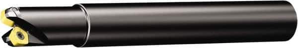 Sandvik Coromant - 1" Cut Diam, 32mm Arbor Hole, 2mm Max Depth of Cut, 19° Indexable Chamfer & Angle Face Mill - 3 Inserts, 419R-1405 Insert, Right Hand Cut, Through Coolant, Series CoroMill 419 - Exact Tool & Supply