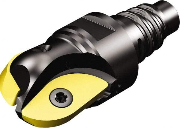 Sandvik Coromant - 3/4" Cut Diam, 0.669" Max Depth of Cut, 18.5mm Shank Diam, 1.9488" OAL, Indexable Ball Nose End Mill - 1.1811" Head Length, E20 Modular Connection, RA216.. EH Toolholder, RA216-19 T3 Insert - Exact Tool & Supply