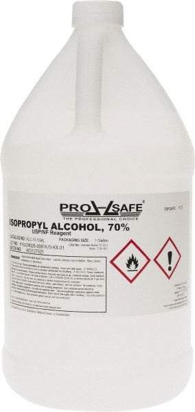 PRO-SAFE - 1 Gallon Isopropyl Alcohol Liquid - Comes in Bottle, 70% Isopropyl Alcohol - Exact Tool & Supply