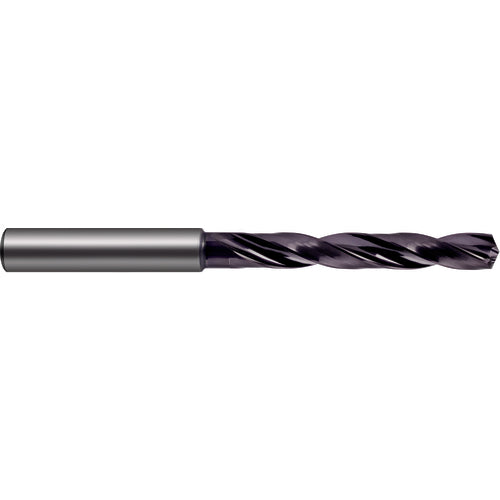 6.8 mm Dia. × 8 mm Shank × 53 mm Flute Length × 91 mm OAL, 5xD, 140°, nano-FIREX, 2 Flute, Coolant Thru, Solid Carbide Drill - Exact Tool & Supply