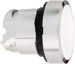 Schneider Electric - 22mm Mount Hole, Flush, Pushbutton Switch Only - Round, White Pushbutton, Nonilluminated, Momentary (MO) - Exact Tool & Supply