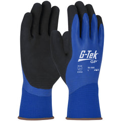 ‎55-1600/L Seamless Knits - G-Tek GP - Blue 13G Poly Shell - Full Blue Latex w/ MS Grip - Waterproof - Exact Tool & Supply